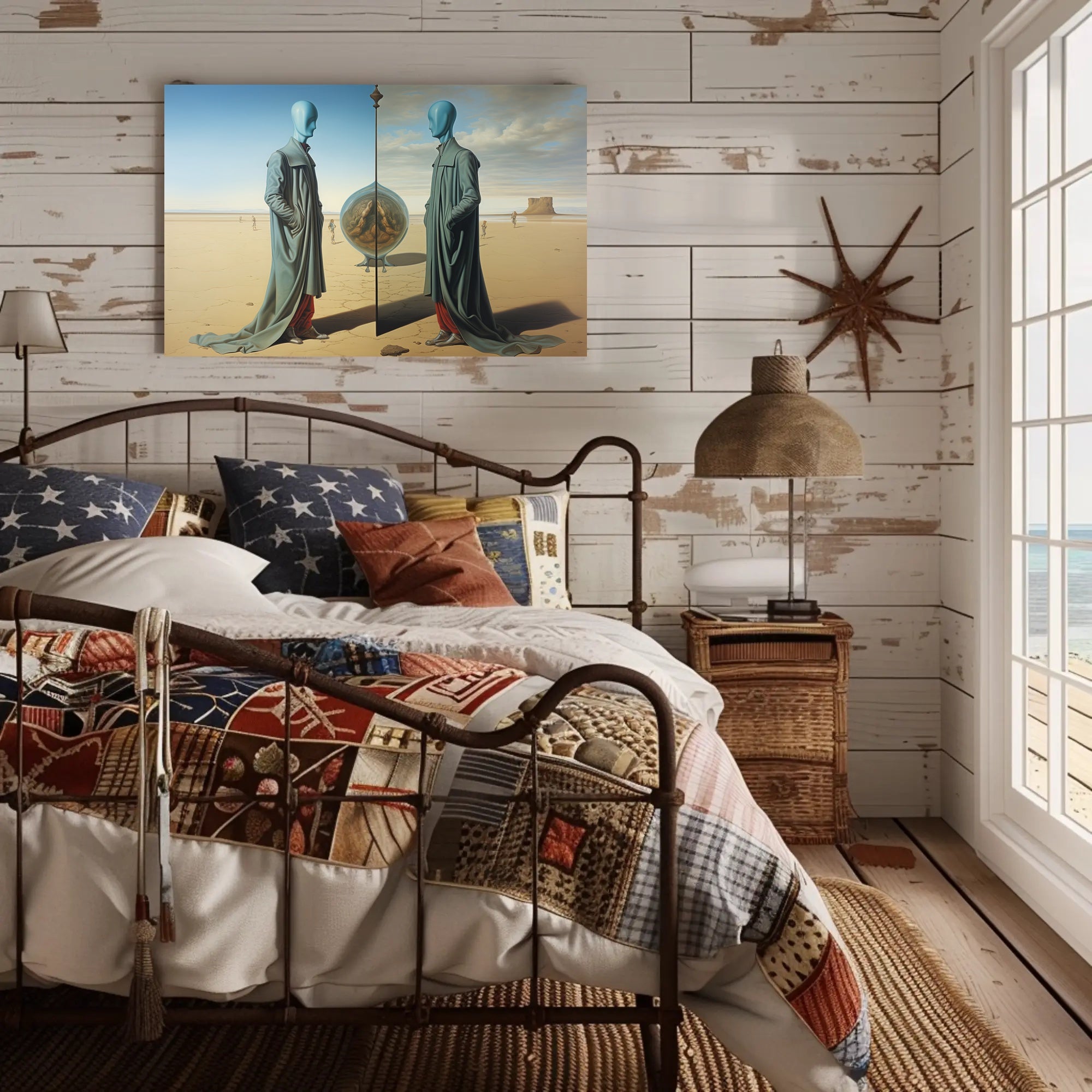 Surreal Desert Reflections: Abstract or Artistic Poster