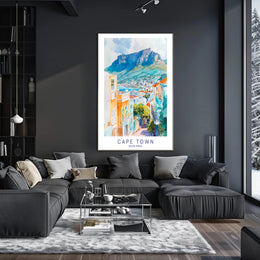 Scenic View of Cape Town Poster PosterGoat
