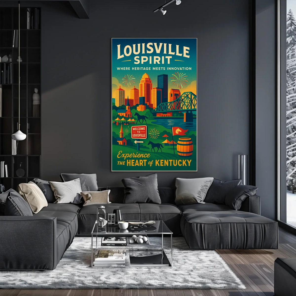Louisville Spirit Where Heritage Meets Innovation Poster
