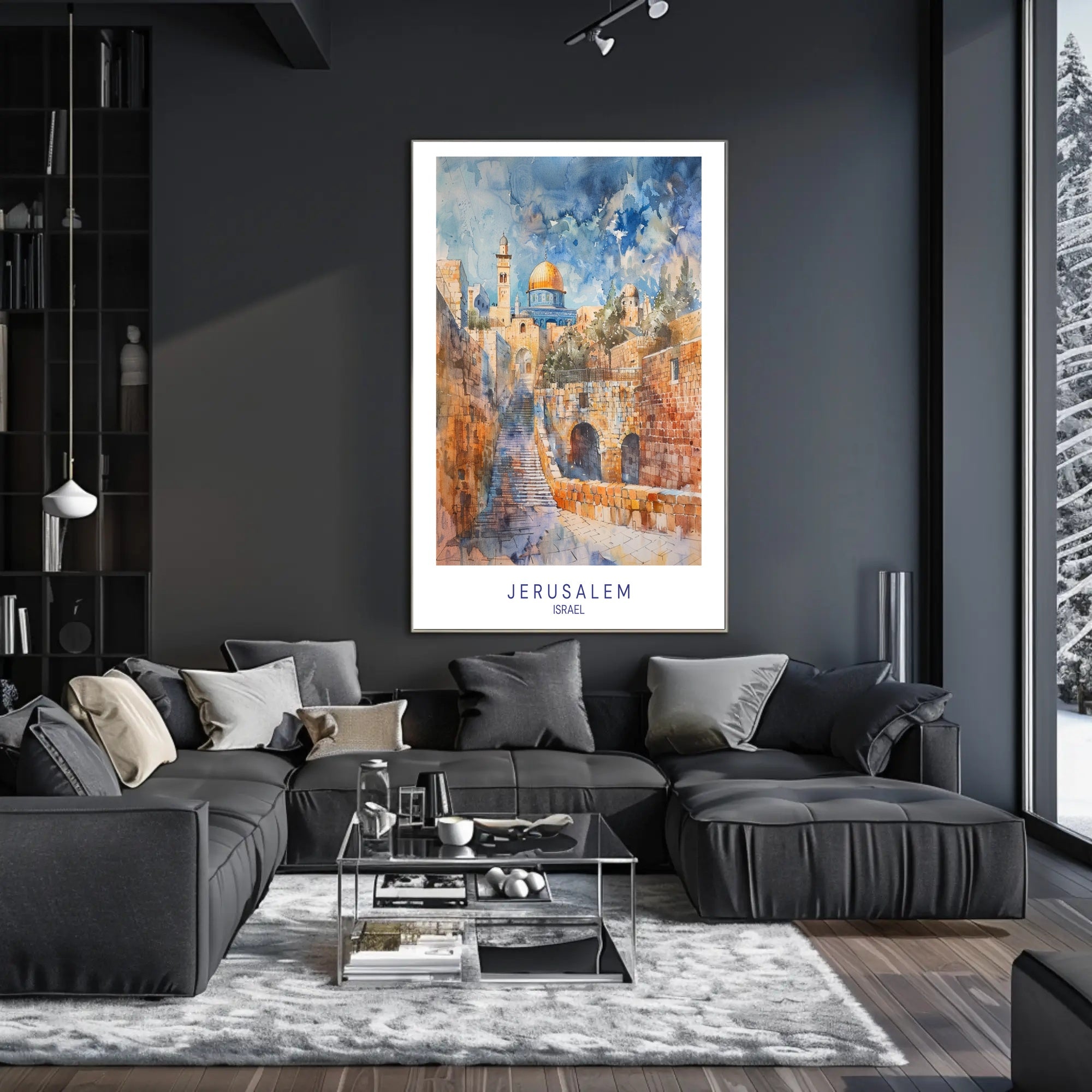 Jerusalem Dome of the Rock Urban Cityscape Poster PosterGoat