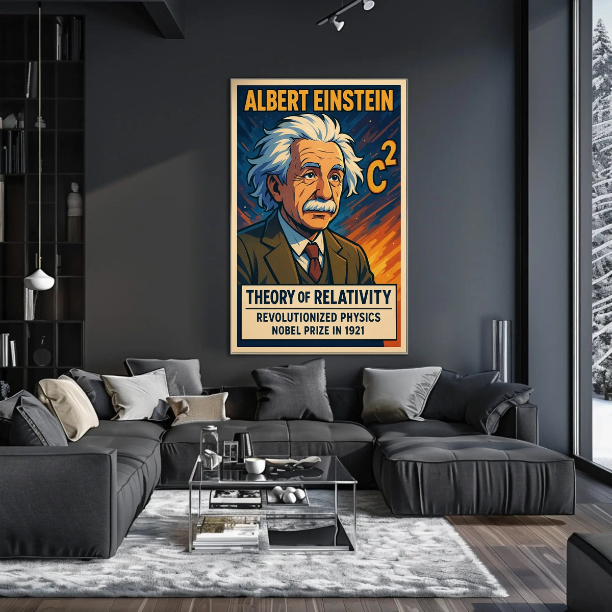 Einstein Relativity Cosmos Science Poster