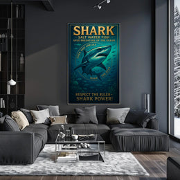 Shark Power Apex Predators of the Ocean Poster