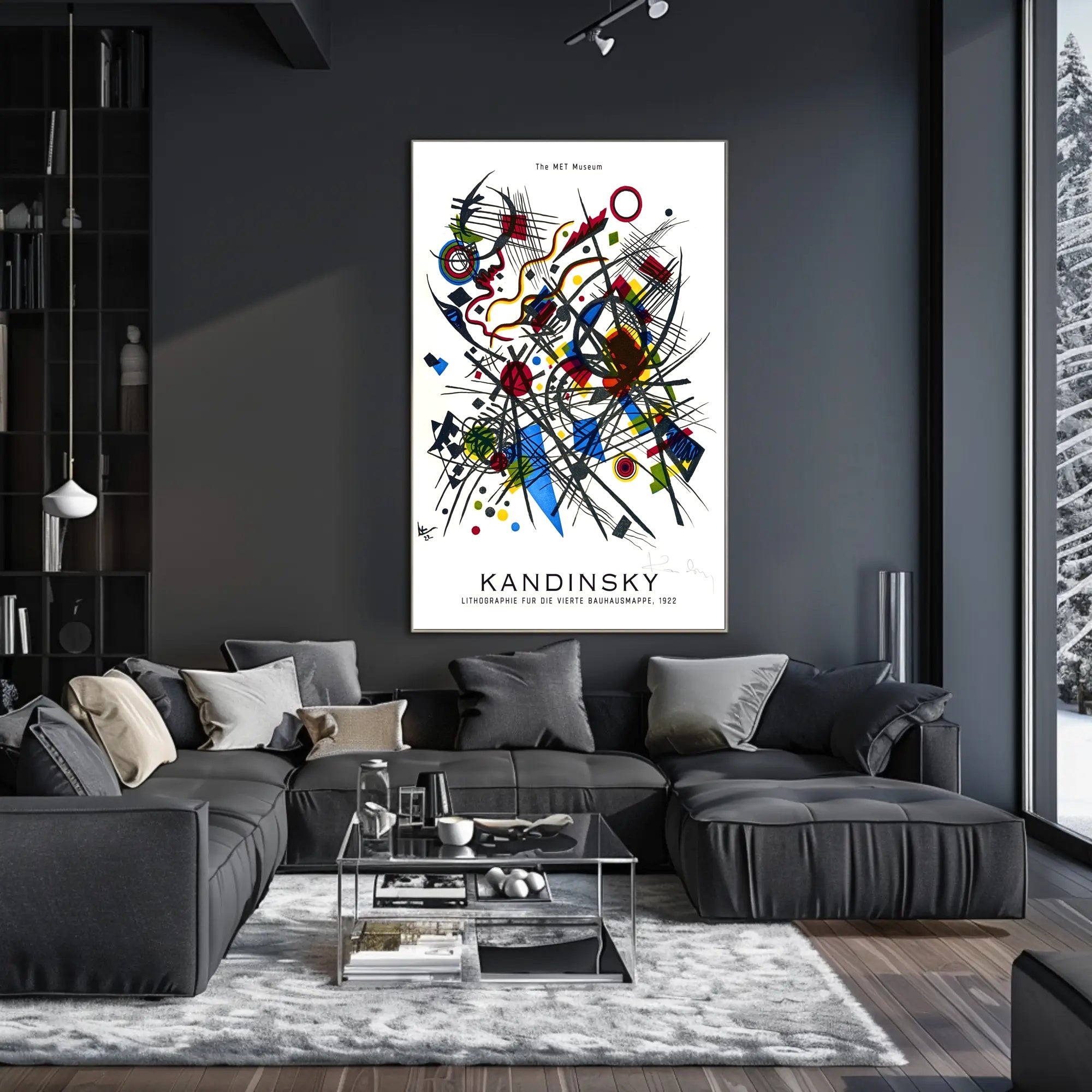Kandinsky Bauhaus Lithograph 1922 Poster