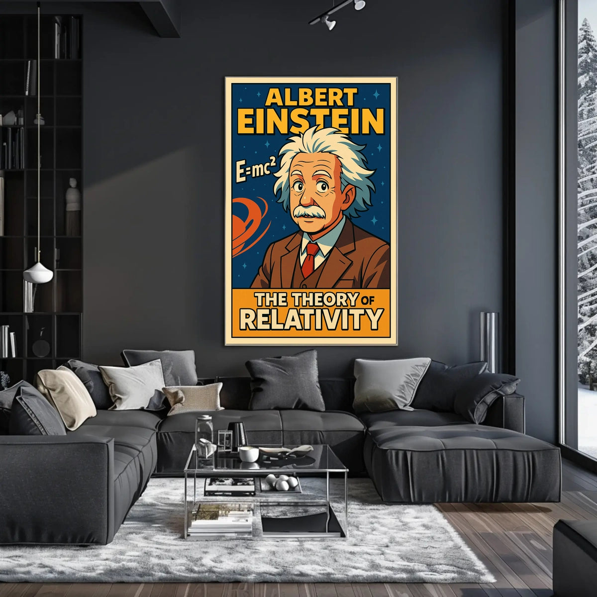 Einstein Relativity Vintage Intellectual Decor Poster