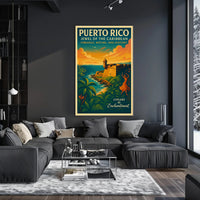 Puerto Rico Jewel of the Caribbean Travel Poster