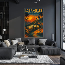 Los Angeles City of Dreams Vintage Poster