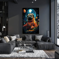 Cosmic Pug Adventure Poster
