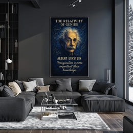 Einstein Relativity Vintage Art Poster: Inspire Creativity