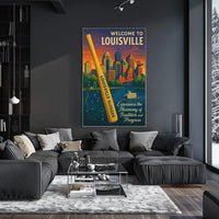 Welcome To Louisville Scenic Cityscape Art Inspiration Decor Lovers Wanderlust Souls Wall Art Poster