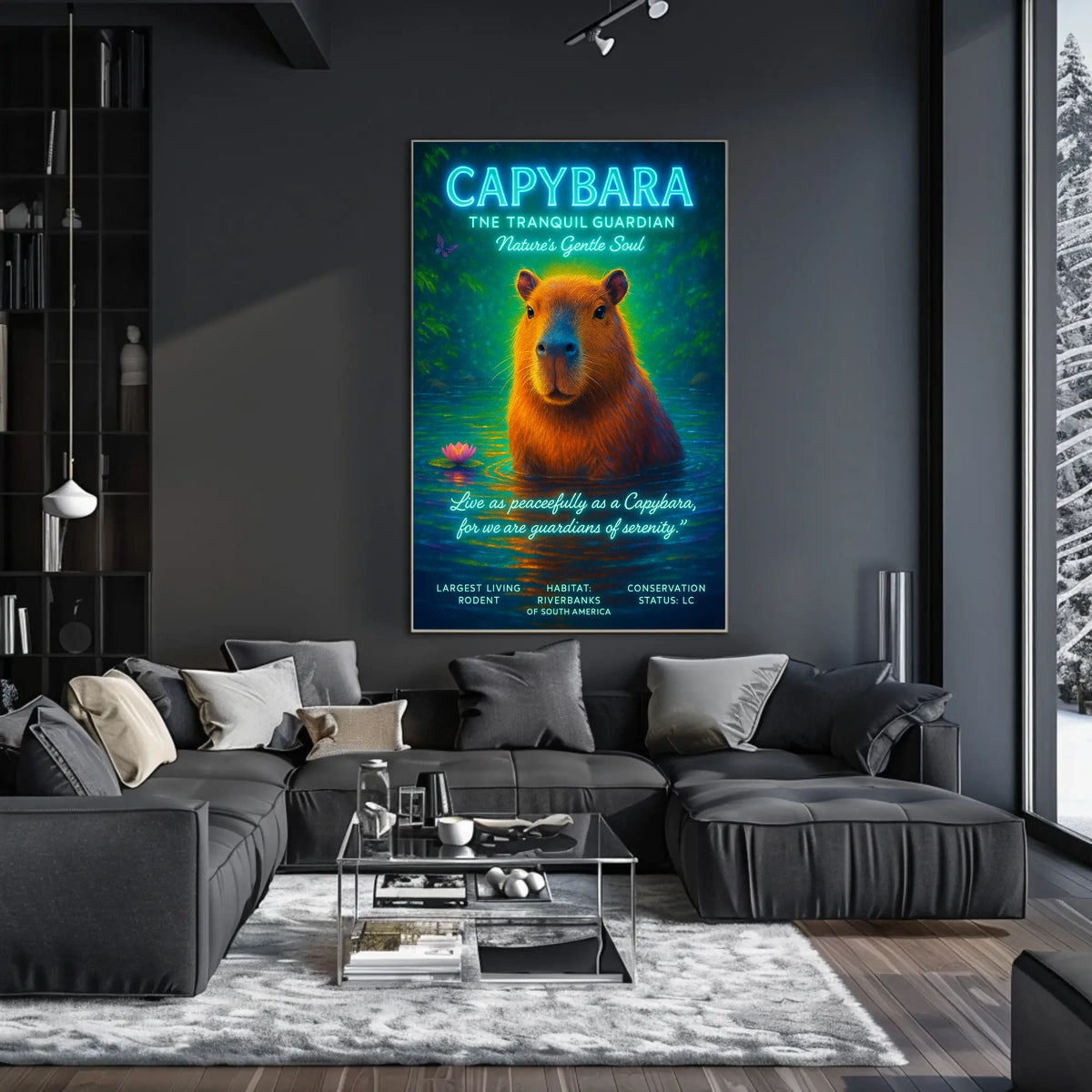 Capybara The Tranquil Guardian Poster