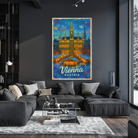 Vienna Winter Wonderland Timeless Cityscape Artistic Decor Enthusiasts Vintage Urban Poster