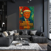 Festive Van Gogh-Inspired Merry Christmas Artistic Poster
