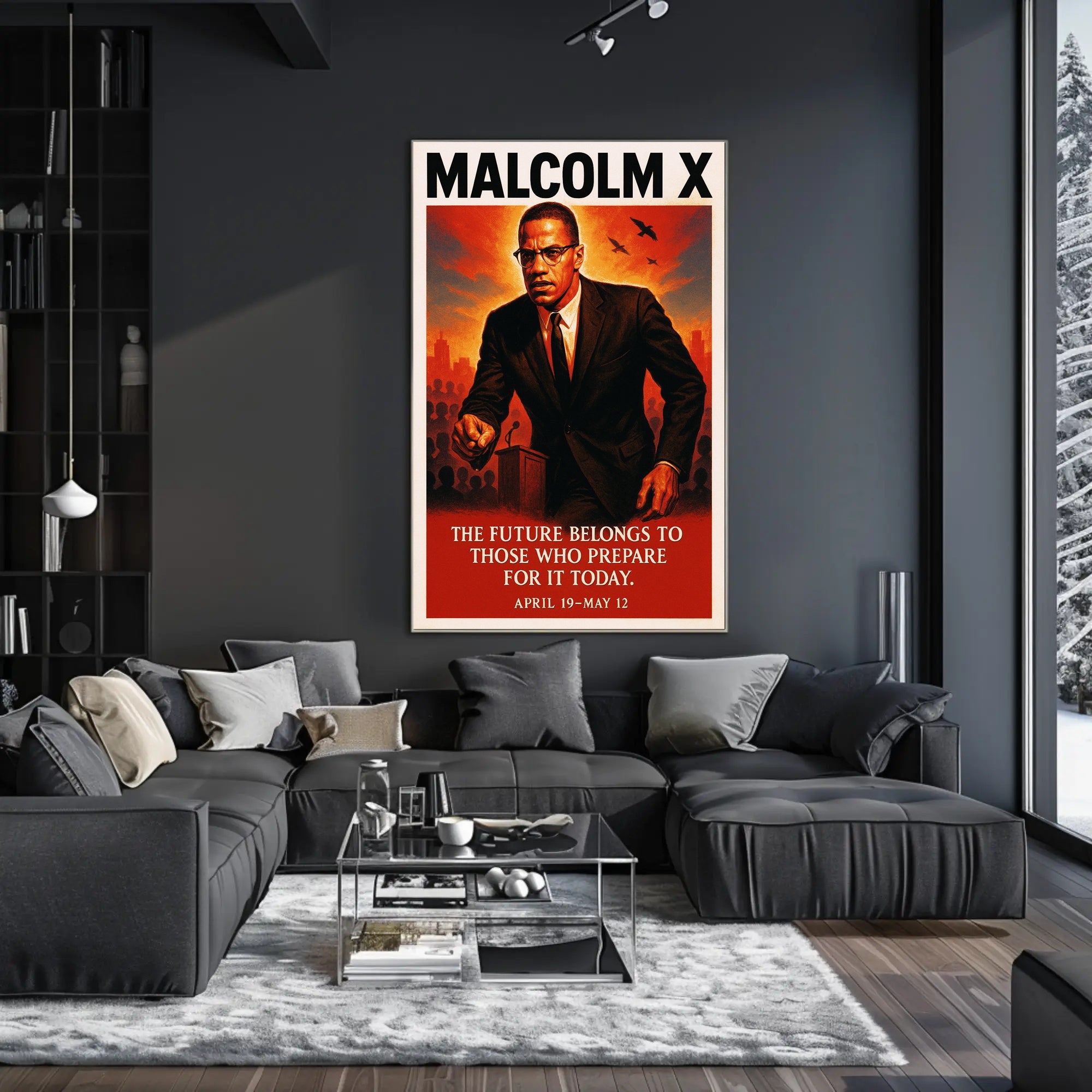Malcolm X Vision for the Future Poster PosterGoat