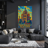 San Miguel de Allende Vibrant Mosaic Poster