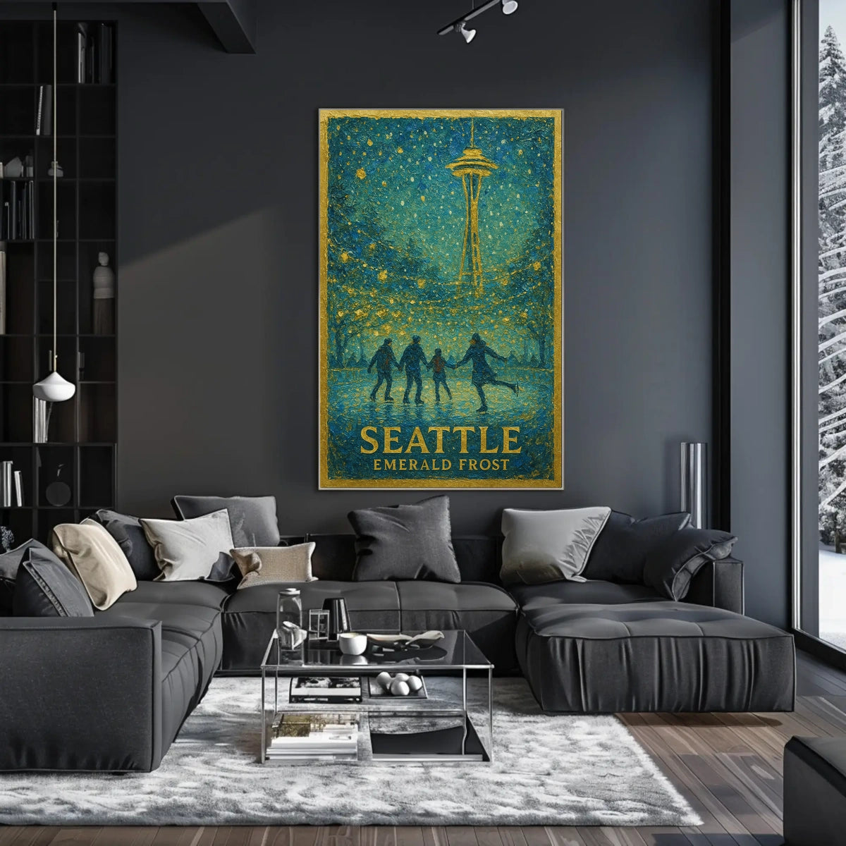 Seattle Emerald Frost Poster