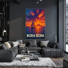 Bora Bora Sunset Poster
