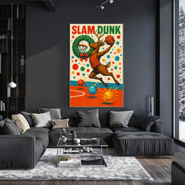 Slam Dunk Reindeer Poster