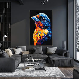 Vibrant Modern Bird Art Poster for Nature Lovers