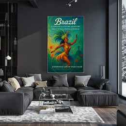 Brazilian Carnival Dance Captures Cultural Heritage Poster