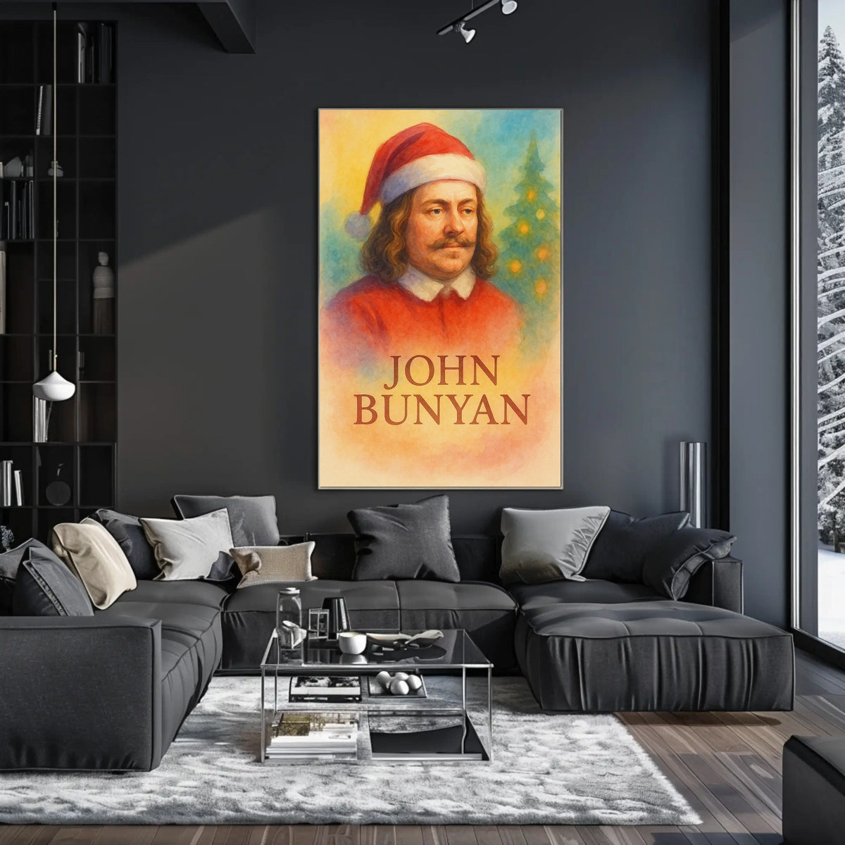 John Bunyan Christmas Festive Historical Portrait Poster