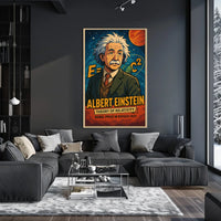 Einstein Relativity Vintage Science Poster