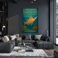 Longnose Hawkfish Saltwater Splendor Poster