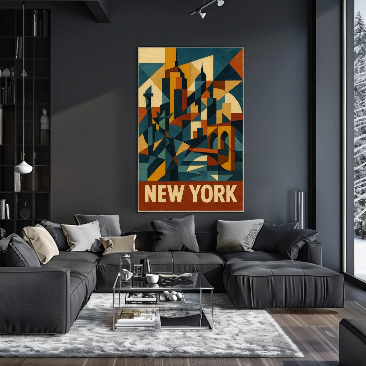New York City Abstraction Abstract Poster
