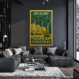 Miami Tropical Christmas Poster