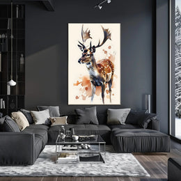Majestic Deer Wildlife Poster Vintage Nature Print