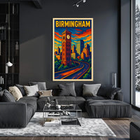Birmingham Cityscape Poster