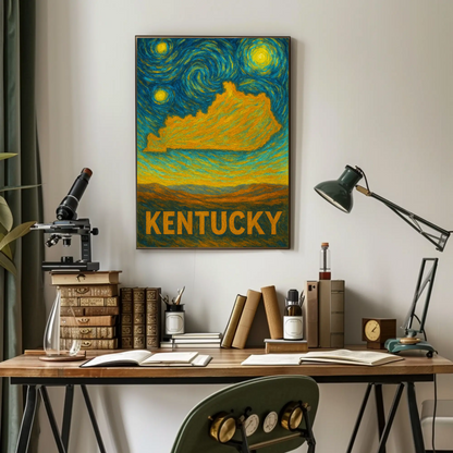 Kentucky Starry Night Poster