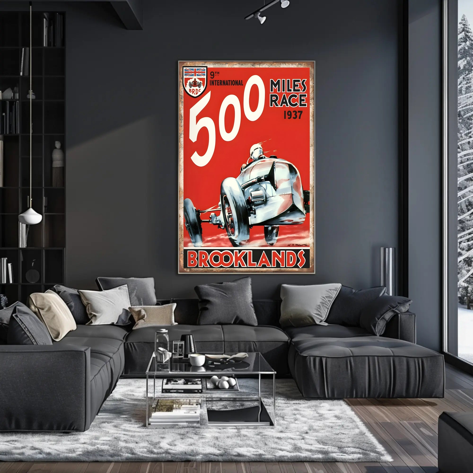 Brooklands 500 Miles Race 1937 Poster