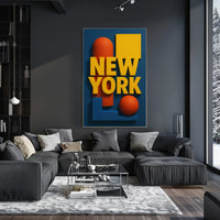 New York Abstract Design Poster Cityscape Wall Art Decor