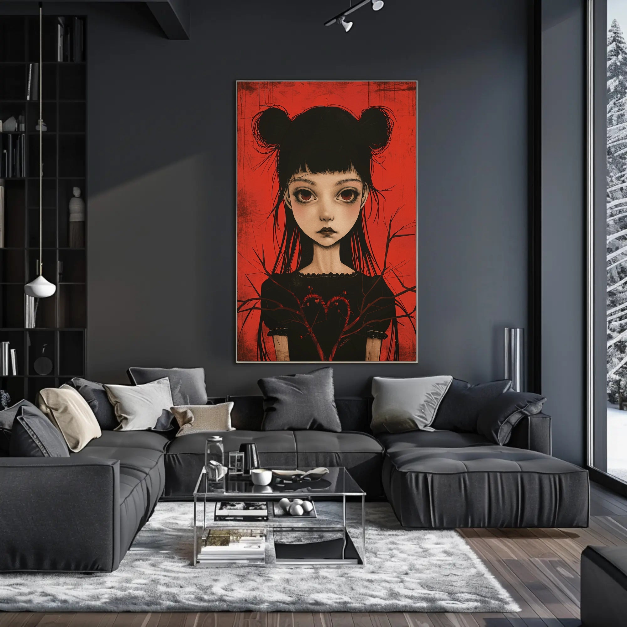 Gothic Girl Portrait Poster for Unique Home Decor PosterGoat