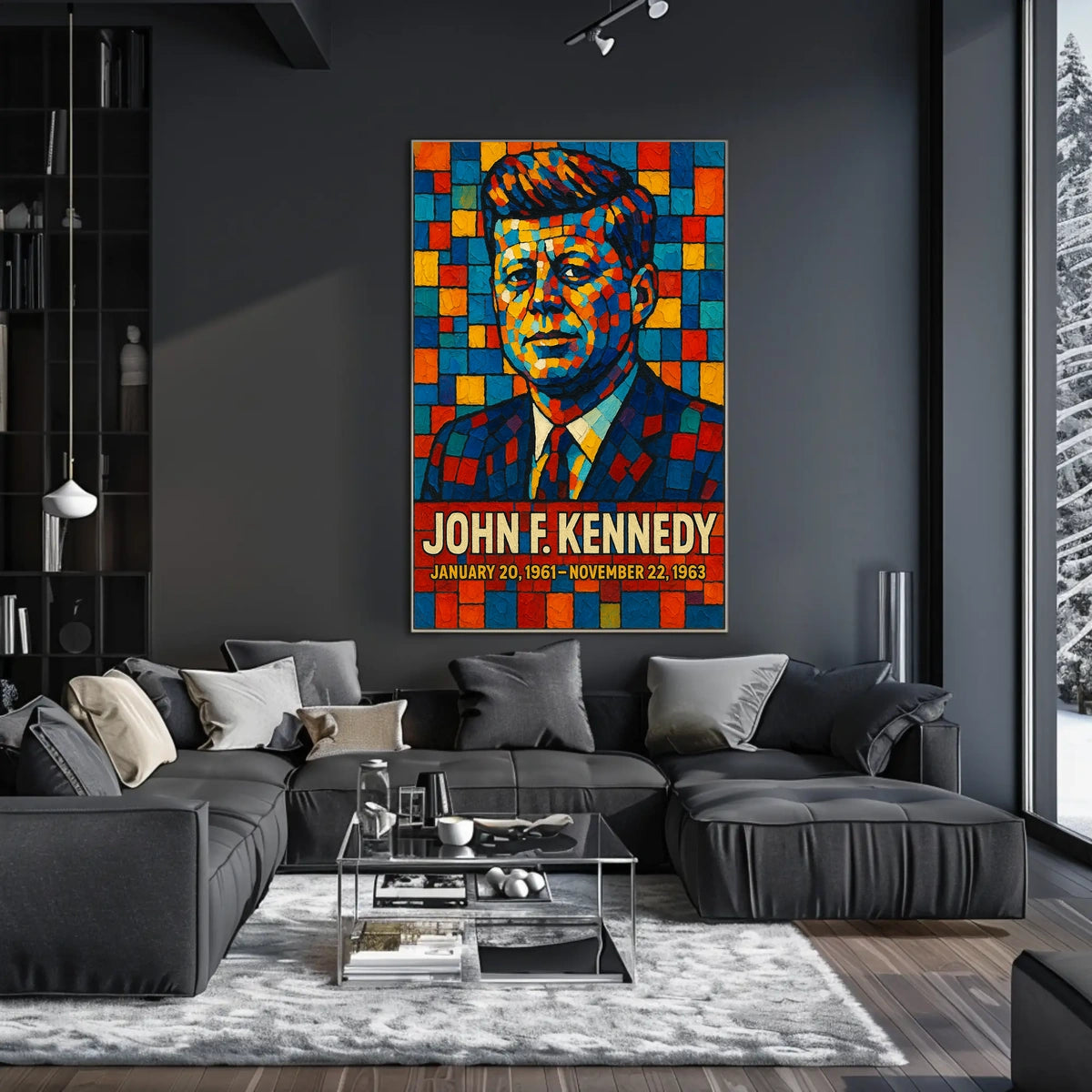John F. Kennedy A Colorful Tribute Poster