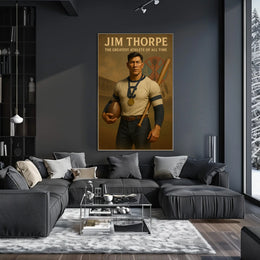 Jim Thorpe Legendary Sports Icon Poster