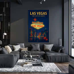 Las Vegas Vintage Travel Poster