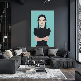 Gothic Girl Braided Hair Serious Poster