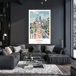Vibrant Sydney Skyline Poster PosterGoat