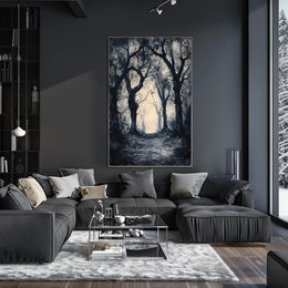 Mysterious Ethereal Forest Scene Artistic Poster
