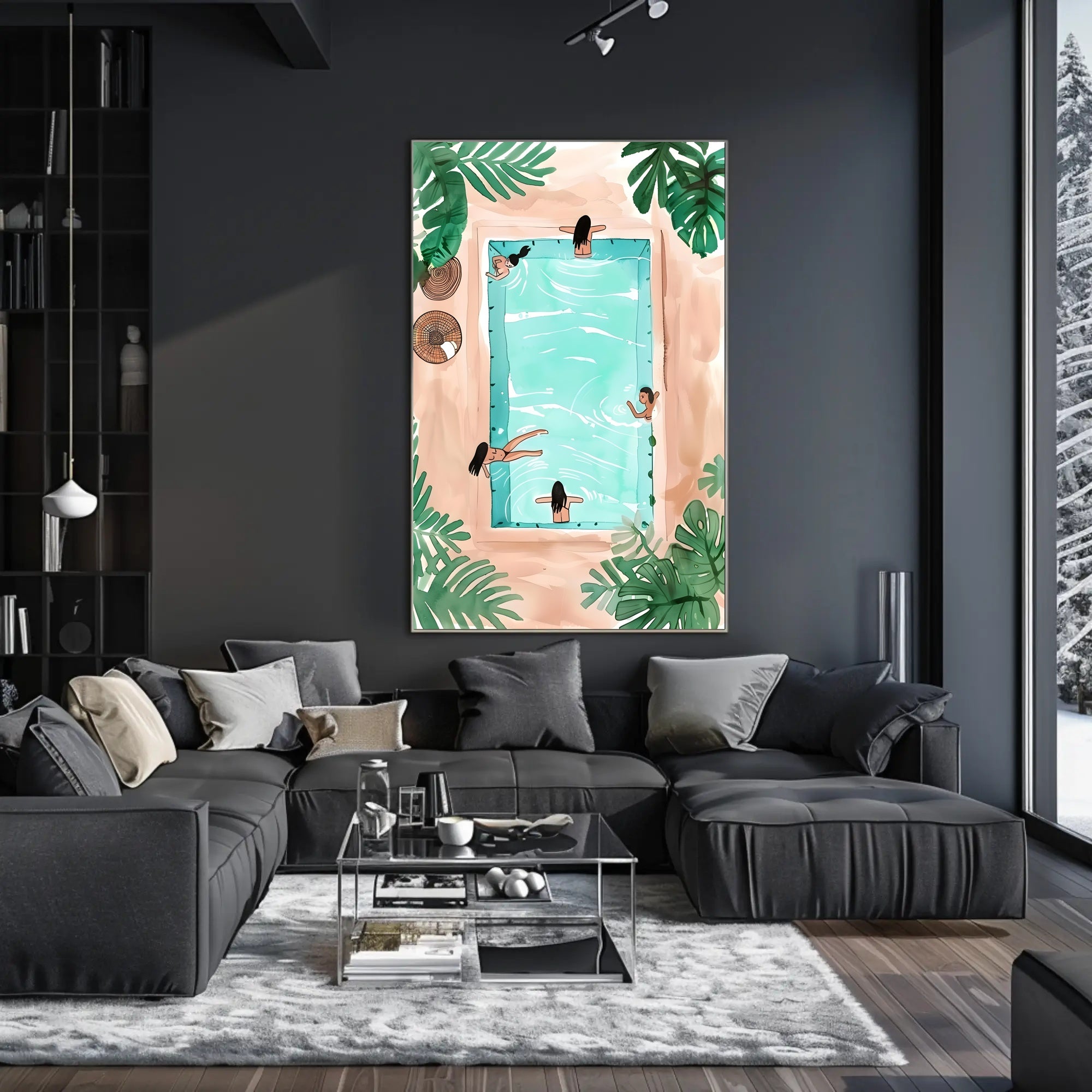 Tropical Poolside Relaxation Poster