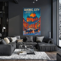 Quebec City Winter Fairytale Poster