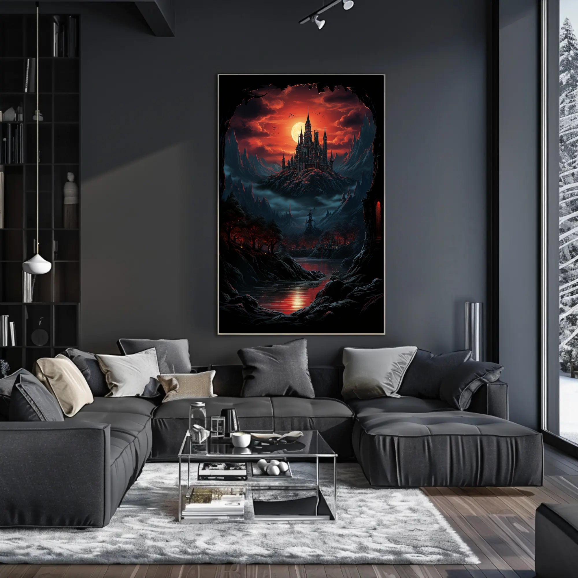 Enchanted Castle At Dusk Poster