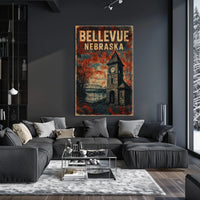 Bellevue Nebraska Scenic Wanderlust Wall Art Poster