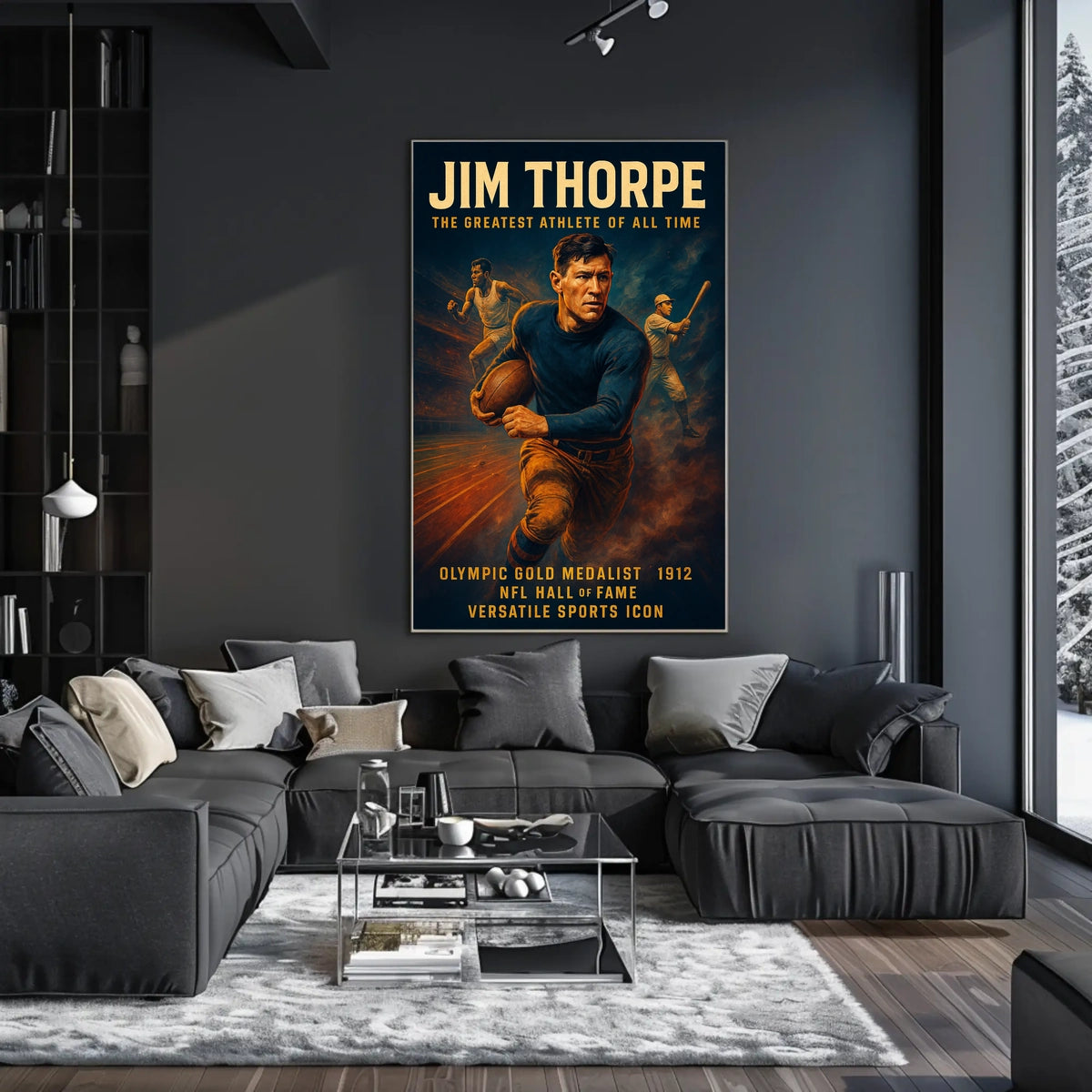 Jim Thorpe Legendary Sports Icon Poster