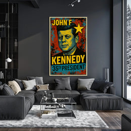 John F. Kennedy 35th President of the United States Graffiti Pop Art Poster