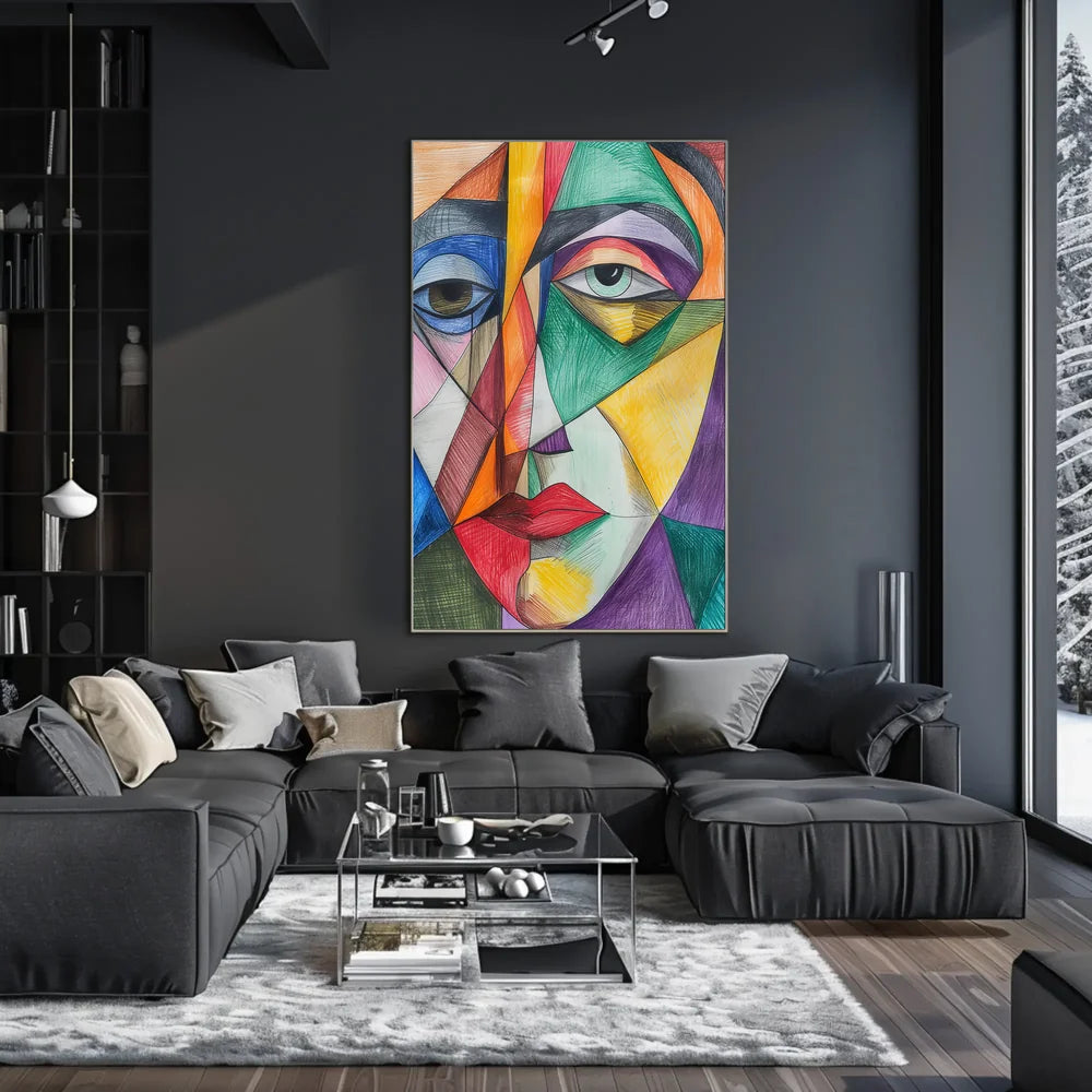 Vibrant Abstract Cityscape Art Poster