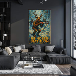 Reindeer Biathlon Poster