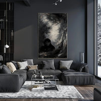 Dark Shadowy Figure Abstract Art Poster PosterGoat