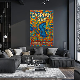Caspian Sea Mosaic Poster
